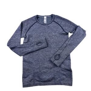 Ivivva Fly Tech Long Sleeve Shirt Top Fitted Base Layer Top Thumb Holes Girls 12